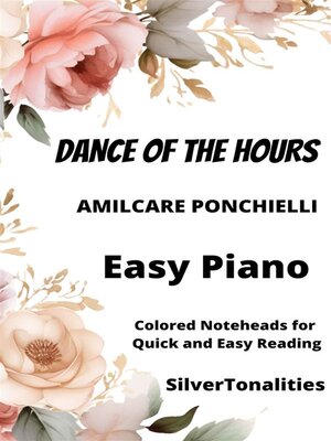 cover image of Dance of the Hours Piano Sheet Music with Colored Notation